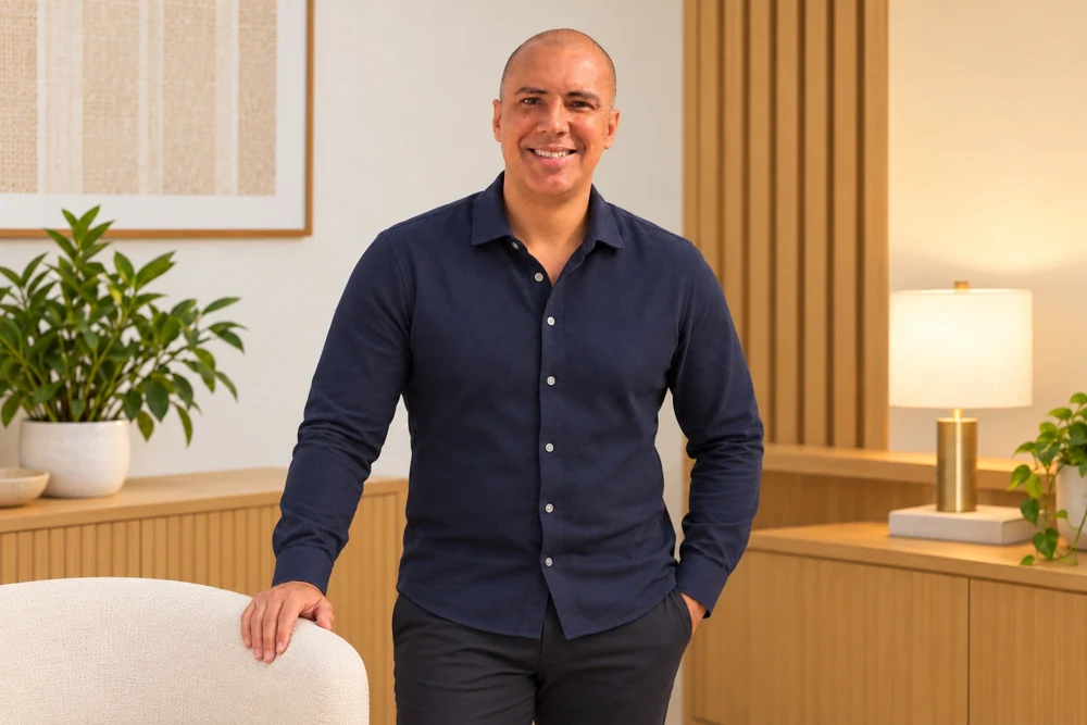 Igor Gomes em ambiente acolhedor de atendimento